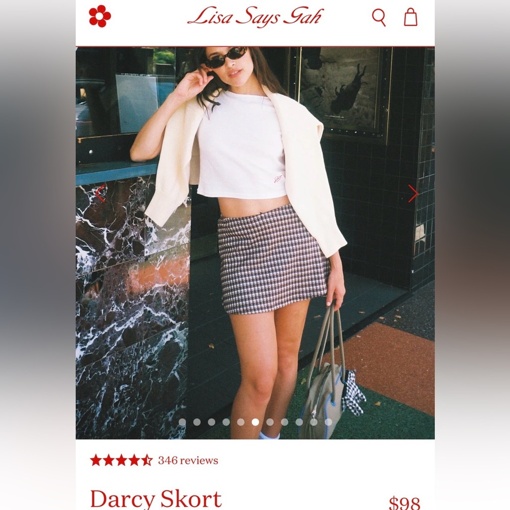 Lisa Says Gah Plaid Mini Skort